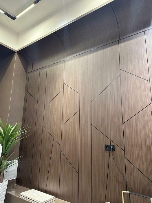 Монтаж бамбуковых панелей