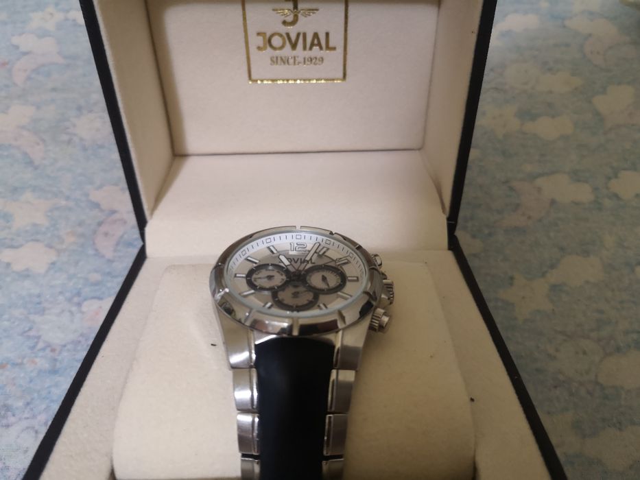 Часы хронограф мужские Jovial. Швейцария.