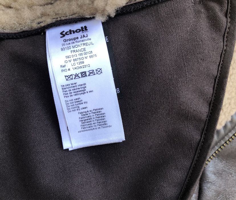 Schott NYC B-3 Bomber Jacket ОРИГИНАЛНО мъжко яке/естествена кожа - L