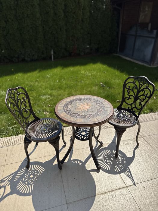 Градински стол и маса от алуминий,външни мебели