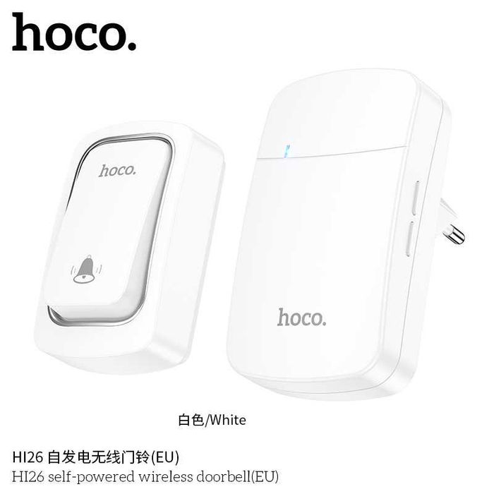 Hoco HI26 Самогенерирующий беспроводной дверной звонок (евростандарт)