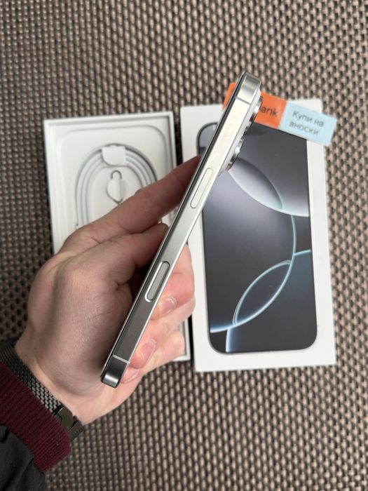 256!ЛИЗИНГ*68лв/м iPhone 16 pro*White Titanium айфон 16 про бял