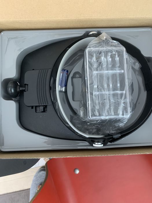 Очила с лупи и осветление