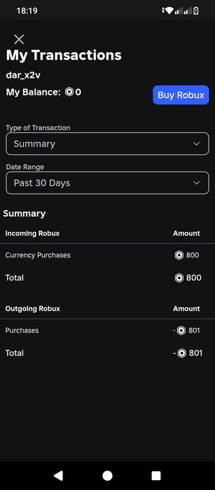 Продам аккаунт в roblox