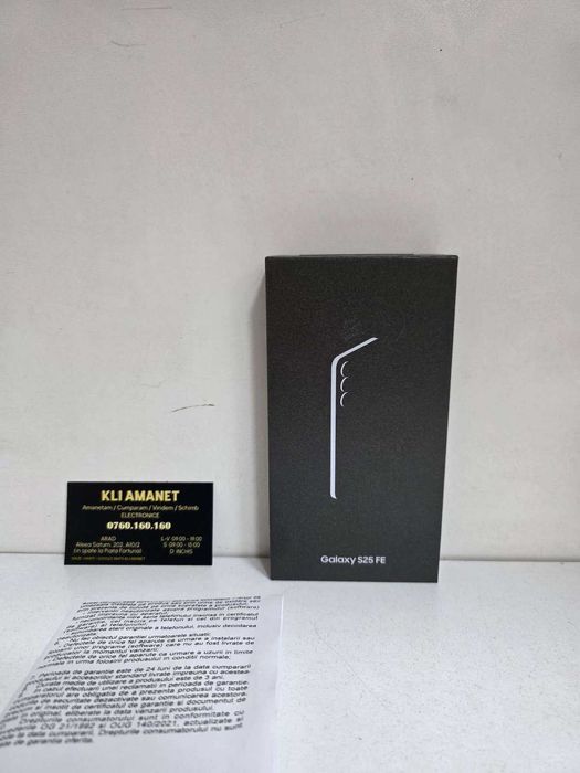Samsung Galaxy S25 FE, SIGILAT - Gar. 2 ani - KLI Amanet