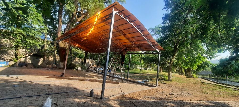 Навес варота перила забор