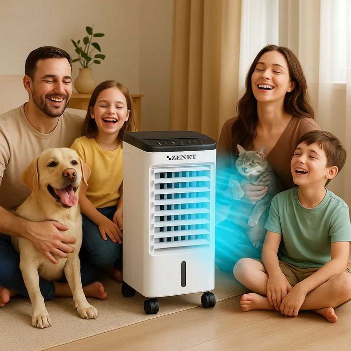 Мобилен охладител ZENET ZET-483 4 в 1 Преносим климатик