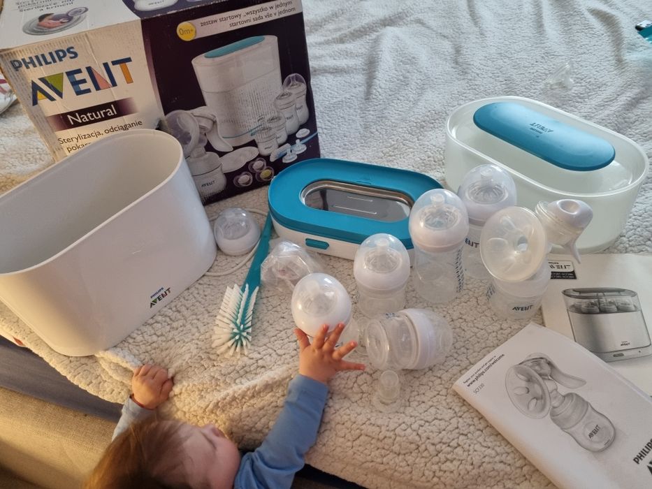 Pachet sterilizator, pompa san și biberoane