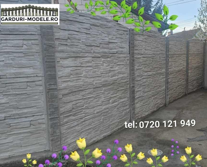 Garduri din placi beton armat.Diverse modele.