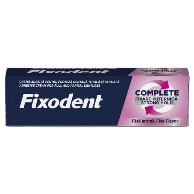 Crema adeziva pentru proteza dentara Complete Strong Hold Neutral, 47 g, Fixodent