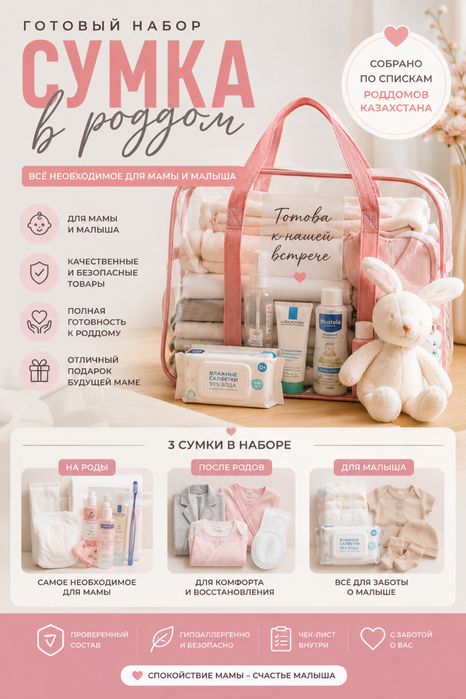 Готовая сумка в роддом