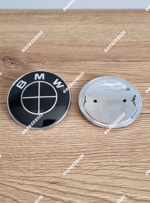 Комплект емблеми BMW 7 части с капачки за джанти чисто черни