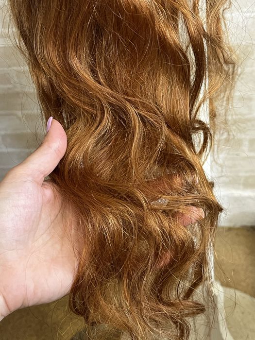 Рижава перука / червеникава перука от естествен косъм / човешки косъм