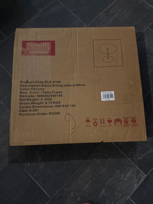 Masa rotunda din sticla 100cm , noua