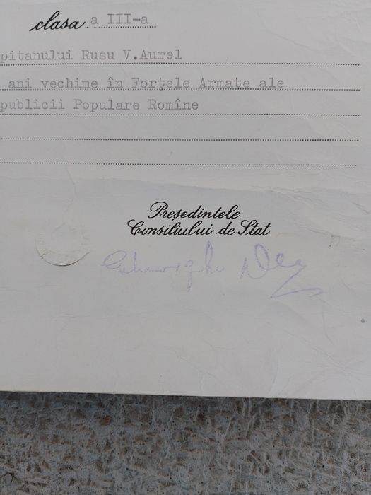Document cu semnătura originala a lui Gheorghiu Dej