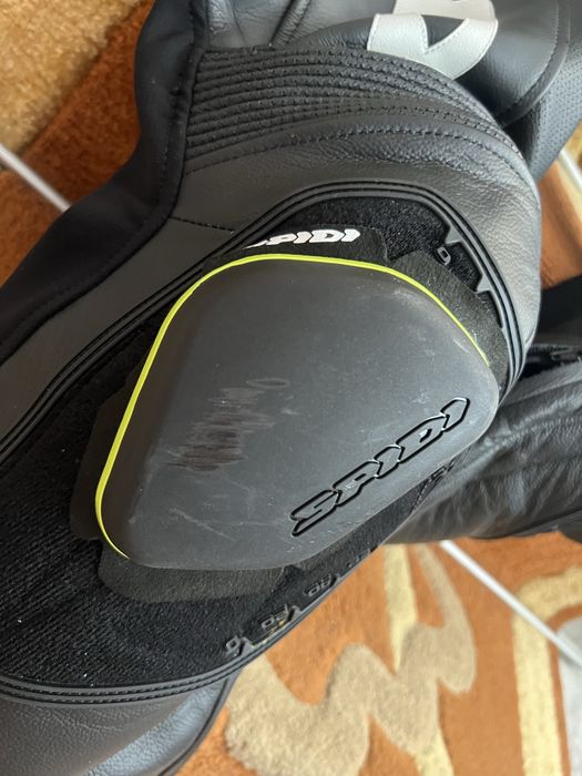 Costum combinezon piele moto 58 / Casca Scorpion R1 XL