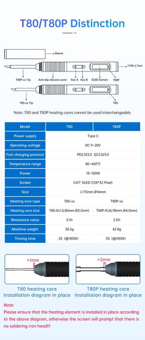Паялник Alientek T80