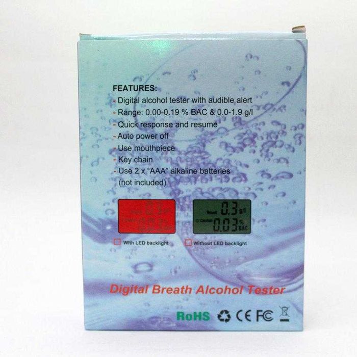 Алкотестер с Led подсветкой