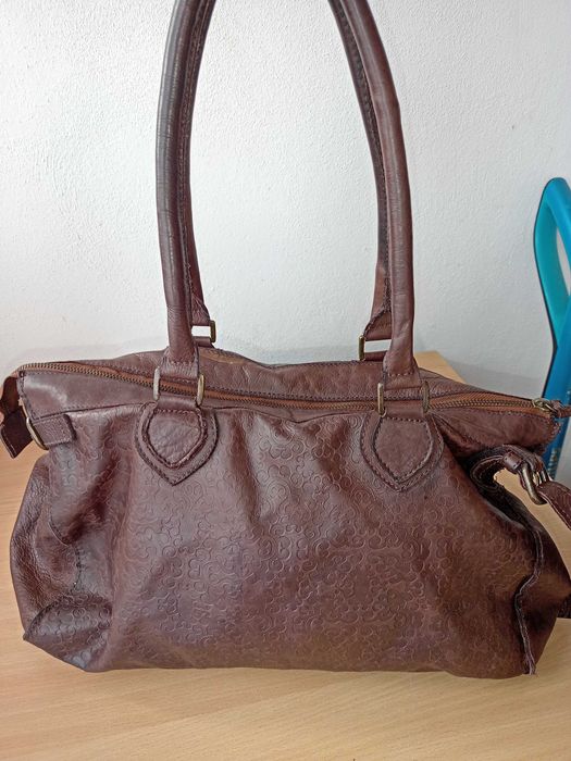 Чанта шоколадово кафяво естествена кожа