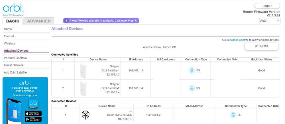 NetGear Orbi mesh system