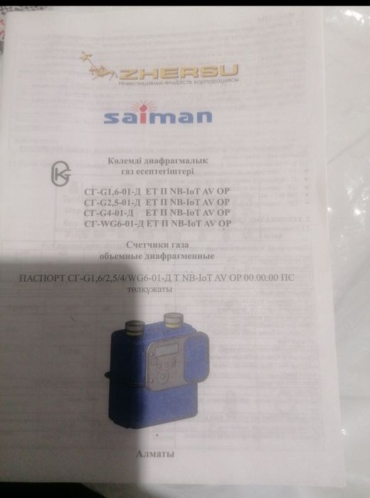 Газ счетчик и электро счетчик Сайман
