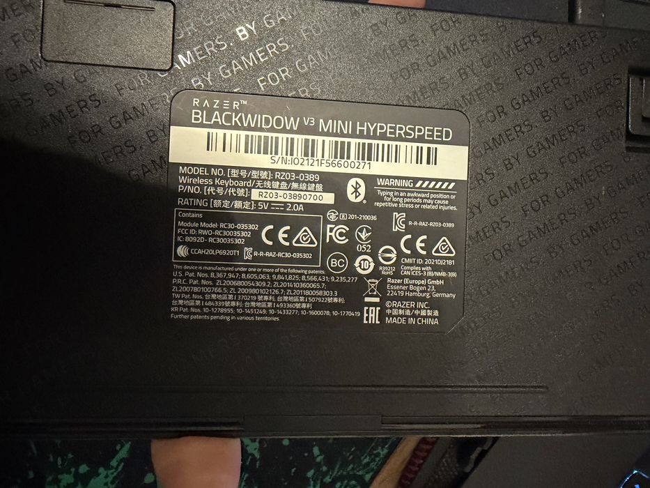 клавиатура razer blackwidow v3 mini hyperspeed