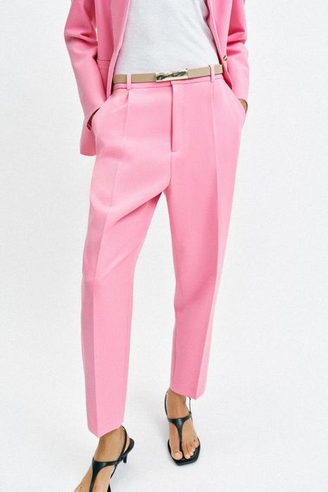 С етикет! Zara xs-s розов панталон