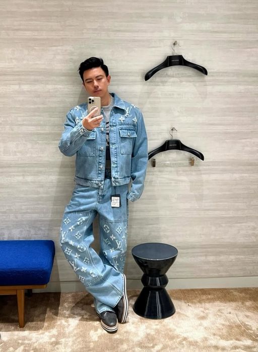 Compleu de blug Louis Vuitton DENIM TRUCKER Jacheta & Pantalon