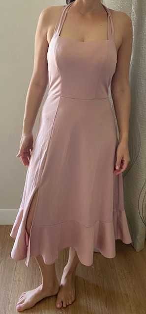 Rochie elegantă roz prăfuit (blush), S, noua cu eticheta, ocazie/petrecere, cokteil