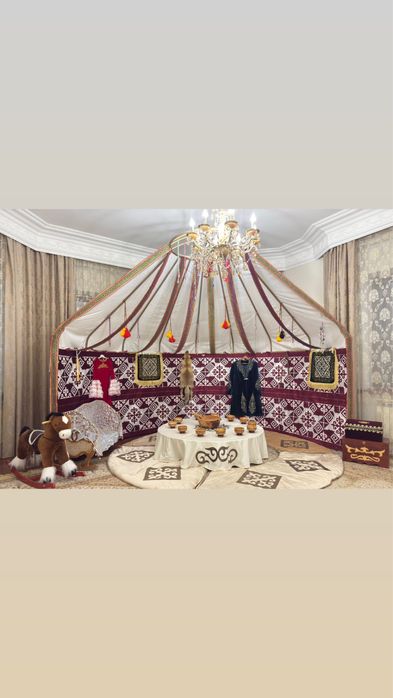 Полу юрта.Жарты киіз үй