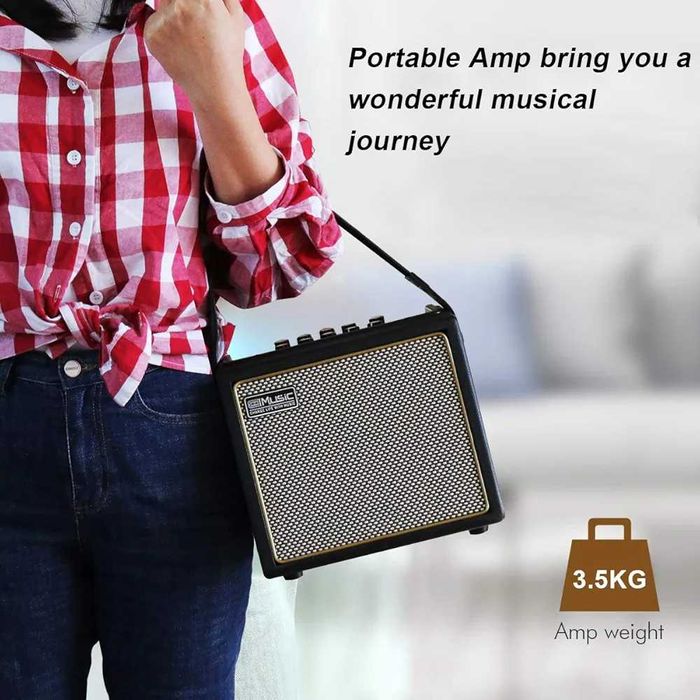 Coolmusic BP MINI за акустична китара, 30-ватов с вход за микрофон...