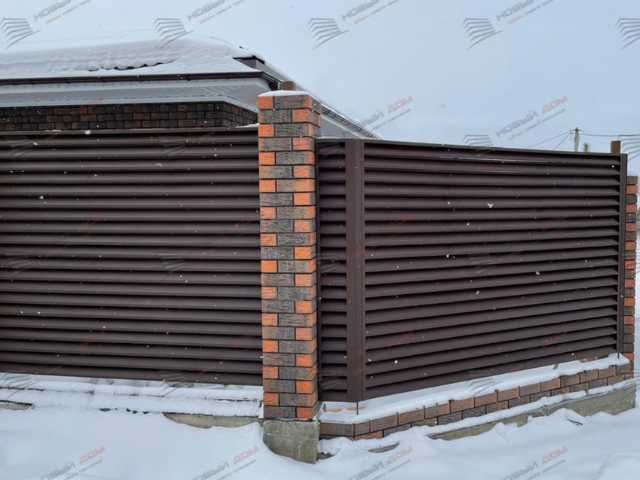 Забор жалюзи горизонтальный