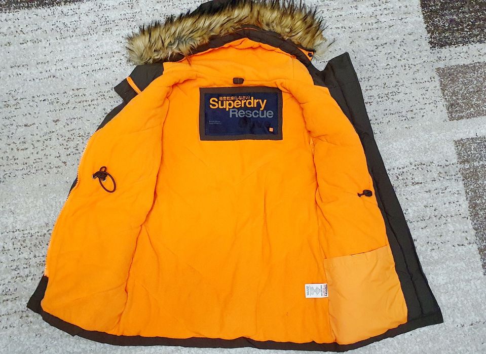 Geaca iarna Superdry Rescue olive originala dama fete haina parka