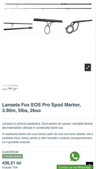 SPOD : Lanseta Fox +mulineta Okuma+fir+husa Fox