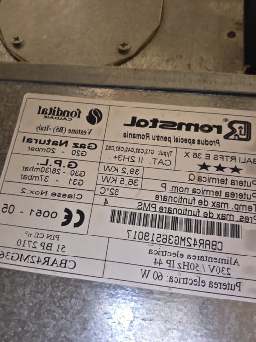 Vand centrale romstal, boiler electric si pompe functionale
