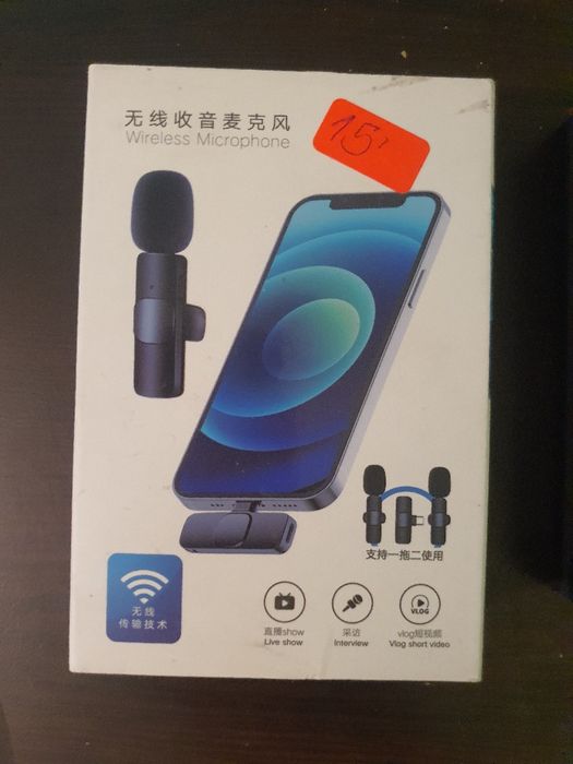 Безжичен микрофон за iPhone Lightning