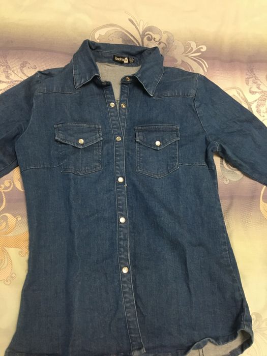 Дамска риза тъмен деним