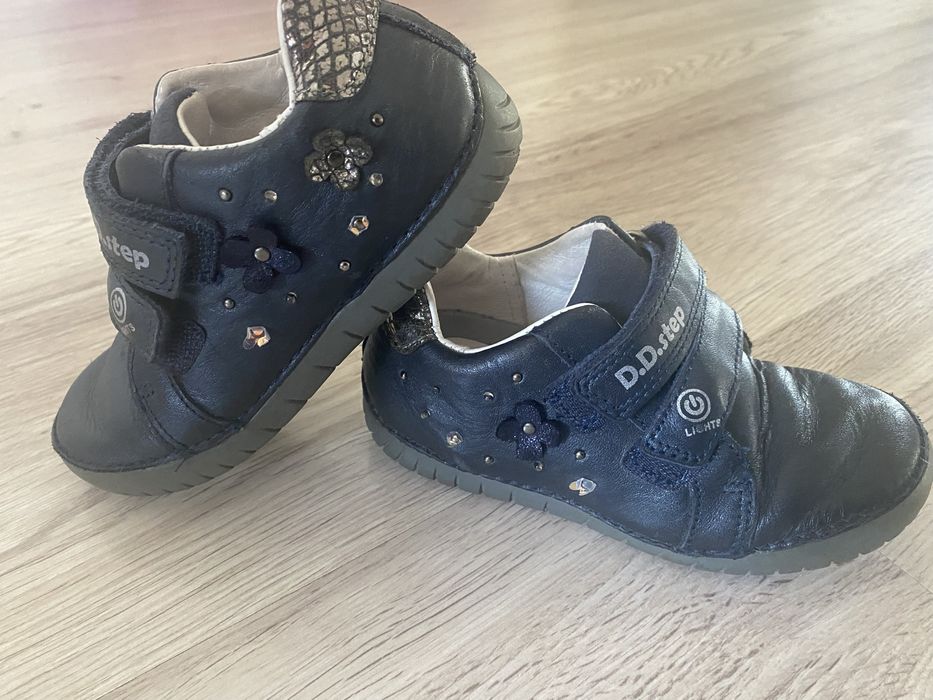 Pantofi din piele, pentru fetite, LED, marimea 28, DD Step