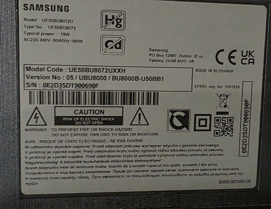 TV Samsung UE50BU8072UXXH