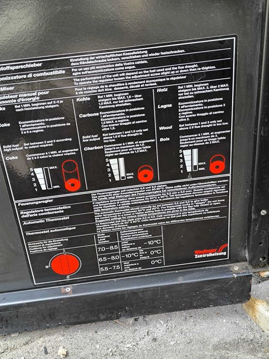 Centrala pe lemne + cărbune windhager Austria cu pufer 300l la pachet cu pompe de recirculație si Cos inox