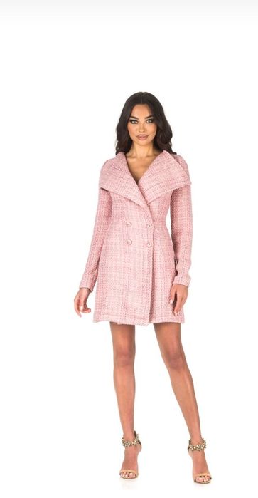 Рокля блейзер от букле Pink
