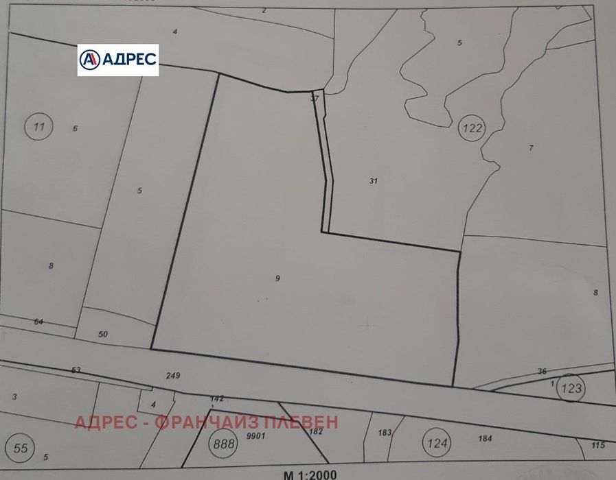 Парцел в Плевен, област-с.Козар Белене площ 18000 цена 150000