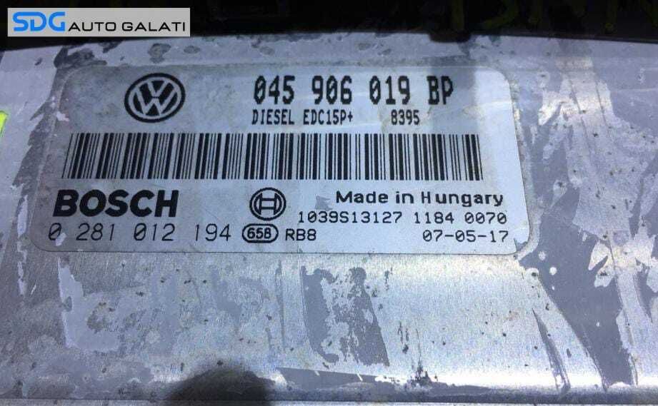 Kit Pornire ECU Calculator Motor Ceas Ceasuri Bord Chei Cheie CIP Imobilizator Volkswagen Polo 9N 9N2 2002 - 2005 Cod 045906019BP 0281012194 [L2258]