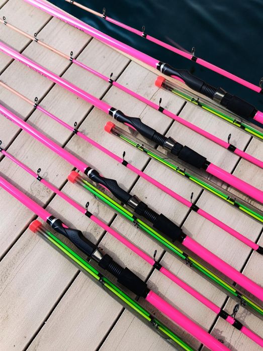 SET 4 Lansete carbon PROFL AQUA RIVER FR Feeder 2,40metri ACTIUME 280gr Pink