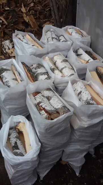 Дрова   в мешках Береза, Тополь,Карагач,Вяз
