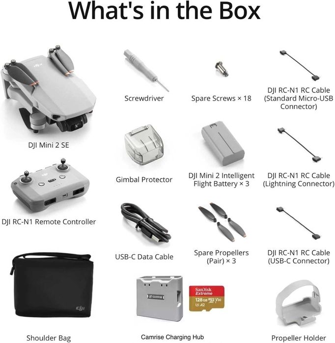 Drona DJI Mini 2 SE Fly More Combo 3 x Baterii