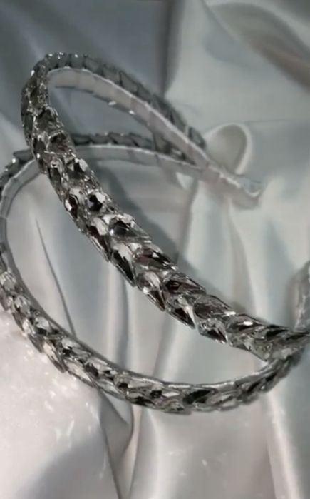 Ободки двойные со стразами