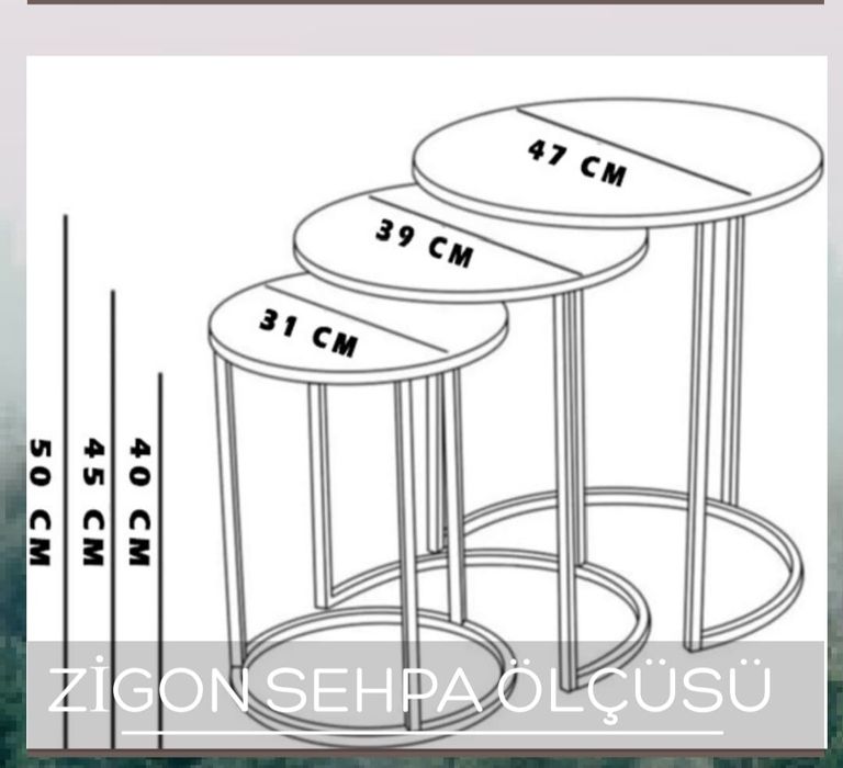 Маса ф70см или комплект от 3  за 99лв