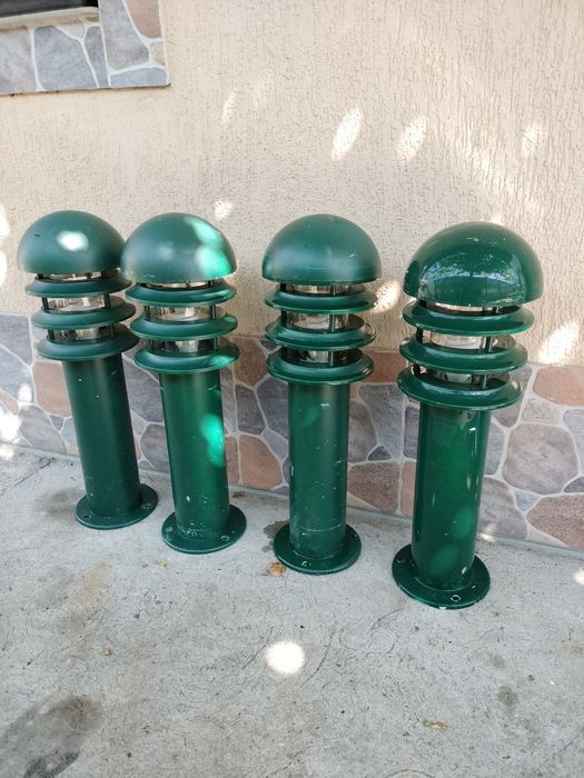 Stâlpi iluminat exterior  4 buc aluminiu