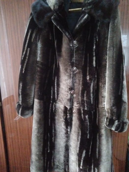 Шуба мутон с норкой 56-58 размер